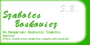 szabolcs boskovicz business card